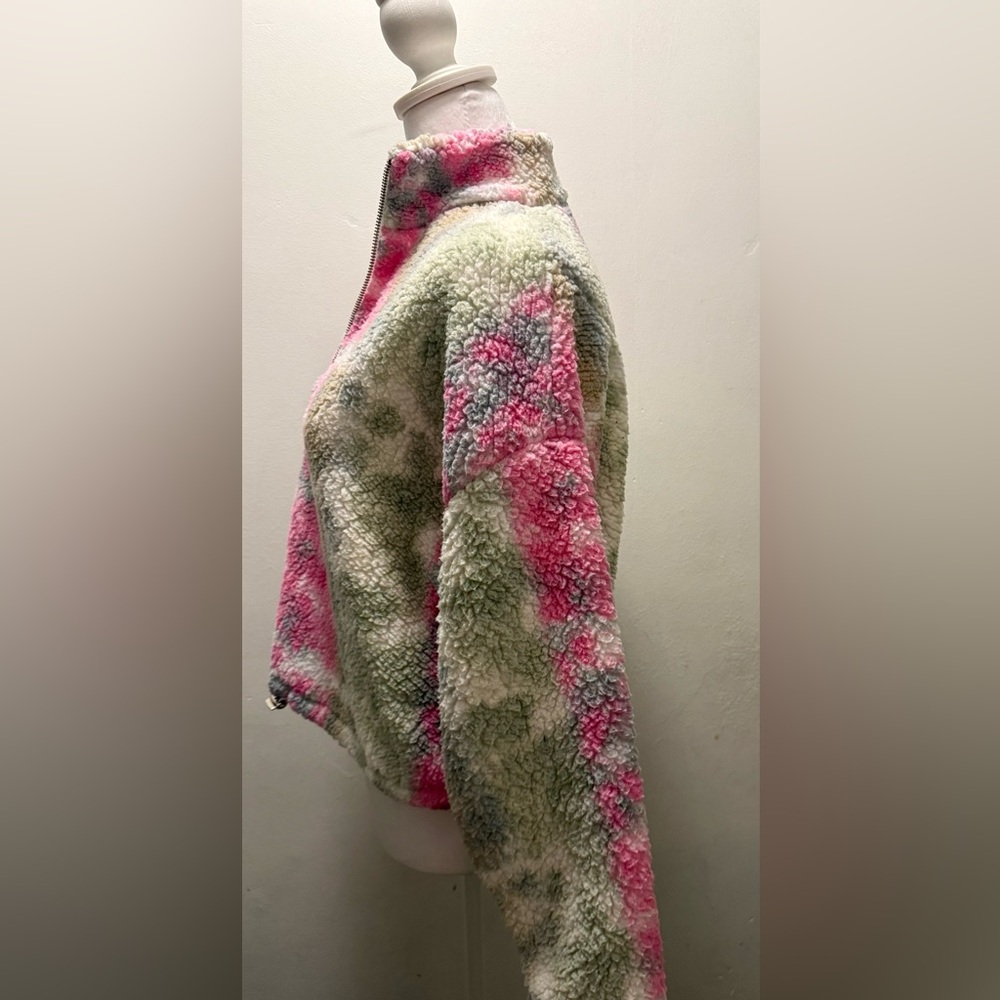 Kids' Pink and Cream Teddy Jacket